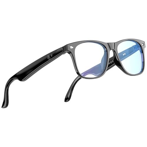 AI Smart Glasses, Bluetooth Glasses with 164 Translation, Anti-Blue Light Glasses for Men Women, 7 Day Ultra-Long Standby, UV Protection, Waterproof, Wireless Music & Calls, Voice Control