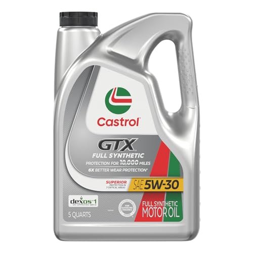 Castrol GTX Full Synthetic 5W-30 Motor Oil, 5 Quarts