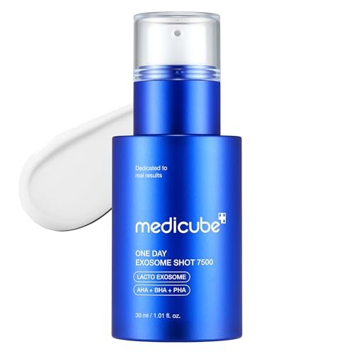medicube Exosome Shot Zero 7,500 PPM Spicule Facial Serum | Liquid Skin Booster Serum | Exosome, AHA+BHA+PHA | Pore Care, Dead Skin Cells, Skin Texture | Korean Skincare, 1.01 fl.oz