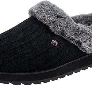 Skechers BOBS Women's Keepsakes - Ice Angel Slipper, Black, 10 M US