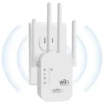 WiFi Extender, WiFi Repeater,Internet Booster, Long Range WiFi Extenders Signal Booster for Home, WiFi Repeater with Ethernet Port Covers Up to 9800 Sq.ft,Quick Setup-Snow White