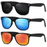 DEMIKOS Sunglasses Men Polarized Sunglasses for Mens Womens Retro Mirror Lens for Driving Fishing UV Protection