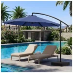 OLILAWN 10FT Cantilever Offset Outdoor Patio Umbrella with Base Included | with 360° Rotation & Infinite Tilt