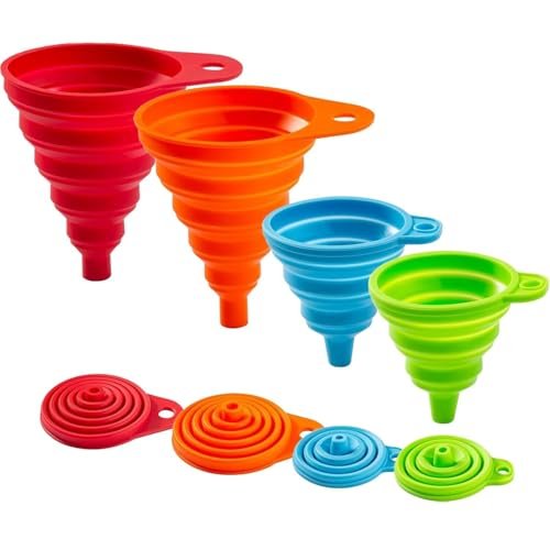 Silicon Kitchen Funnel Set 4-Pack