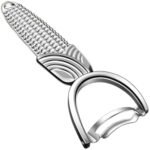 ANMIOU Stainless Steel Corn Peeler for Corn on the Cob Corn Kernel Stripper Remover Dishwasher Safe