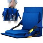 Everlasting Comfort Stadium Seats with Back Support - Adjustable Memory Foam Bleacher Chairs with Back and Cushion, Portable, Easy Folding Stadium Seat Cushion with Storage Pocket