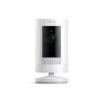 Ring Outdoor Cam (Stick Up Cam), Weather-resistant home or business security camera, outdoor ready, Live View, Color Night Vision, Two-Way Talk, motion alerts, Works with Alexa, White